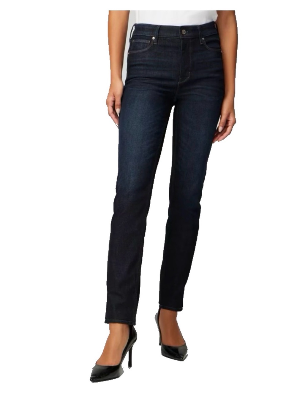 White House Black Market High-Rise Sculpt Slim Jeans Dark Moselle Rinse
